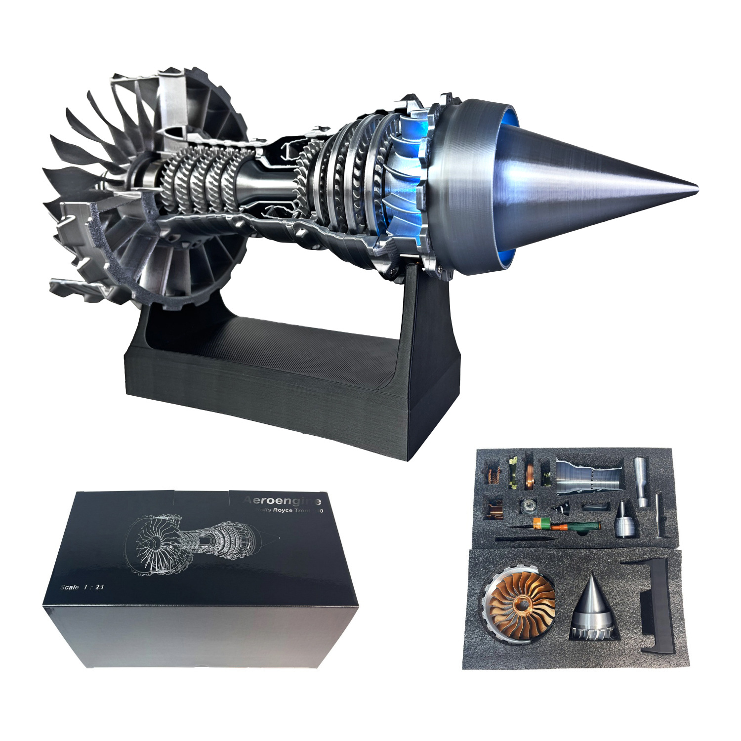 Diy turbofan jet motor modelo  - Model Kit Jet Engine avaliação e preço
