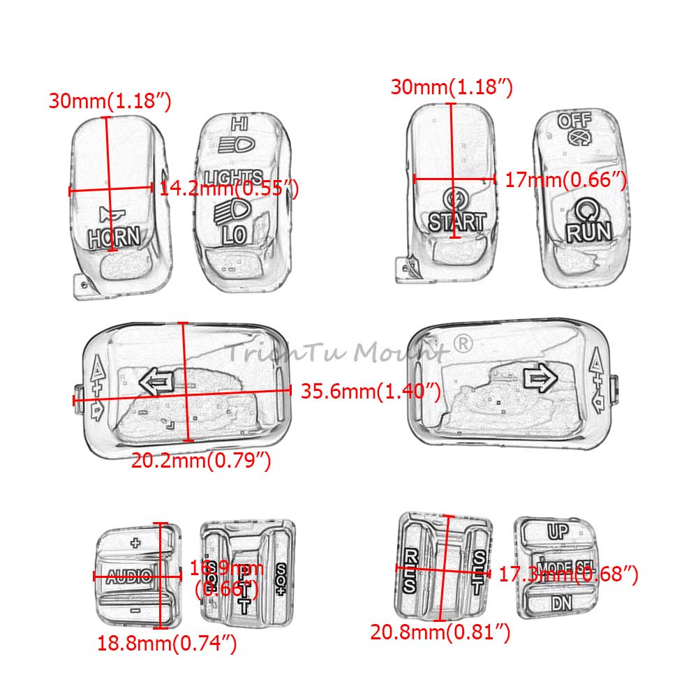Tampas pretas para interruptor - Model Kit Harley Davidson avaliação e preço
