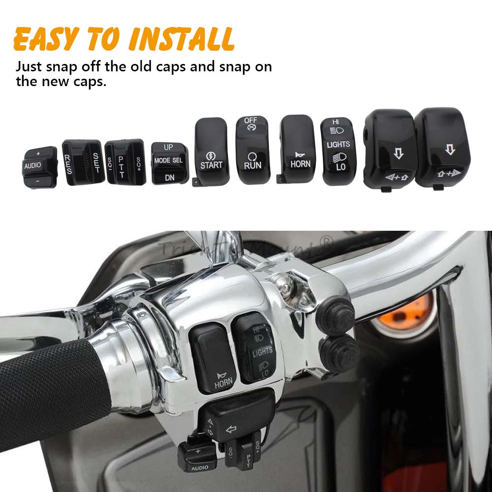 Tampas pretas para interruptor - Model Kit Harley Davidson avaliação e preço